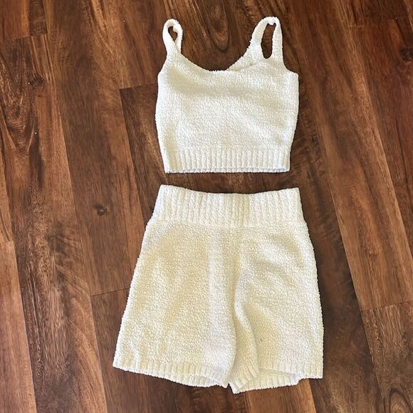 Skims Cozy Knit Off White Tank Top size S/M - Picture 2 of 5